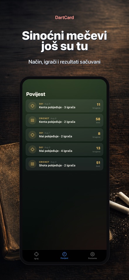 DartCard: Brojač Pikada 8