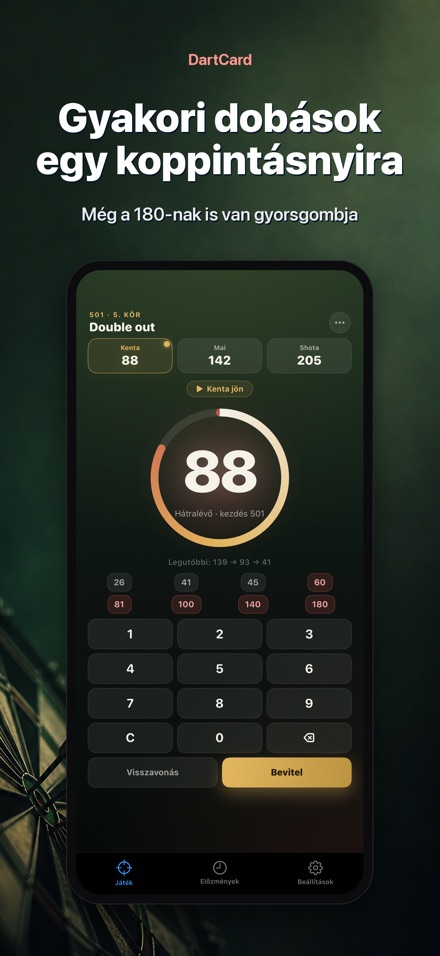 DartCard: Darts Számláló 3