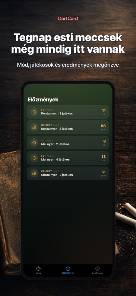 DartCard: Darts Számláló 8