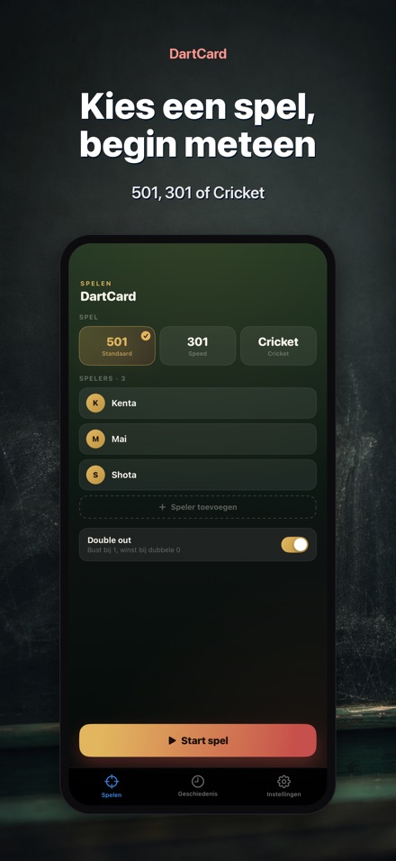 DartCard: Darts Scorebord 6