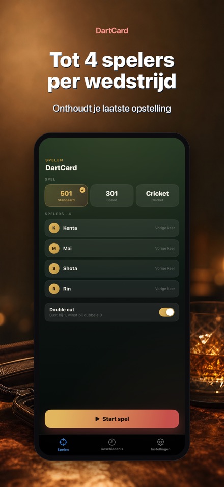 DartCard: Darts Scorebord 7