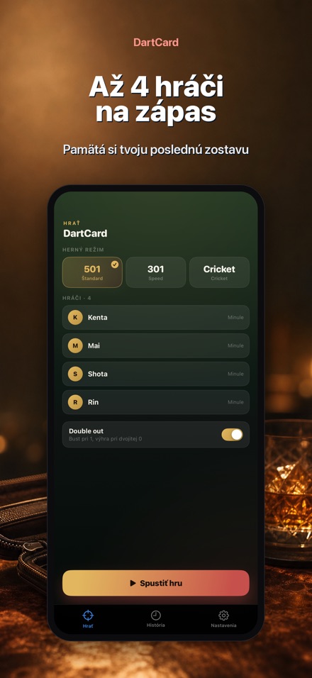 DartCard: Počítadlo Šípok 7