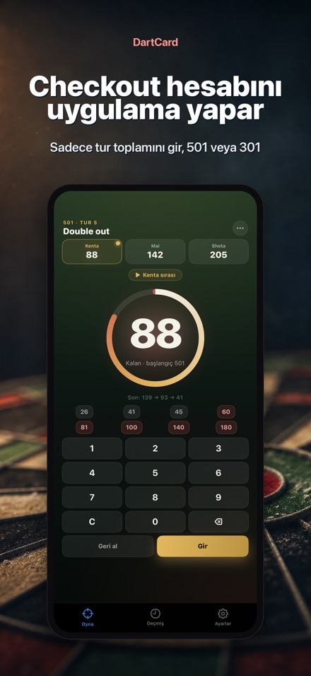 DartCard: Dart Sayaç