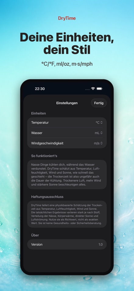 DryTime: Wann trocken? 10