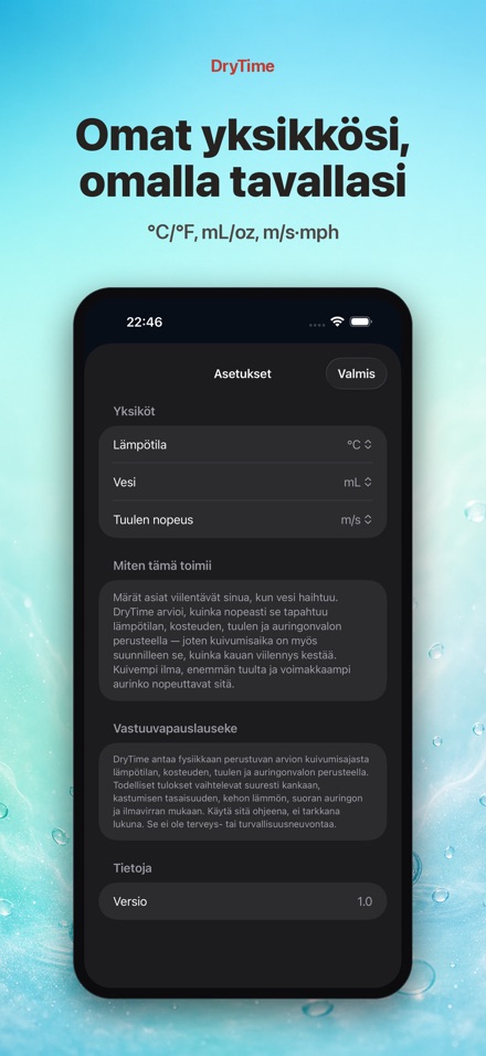 DryTime: Kuivumisaika 10