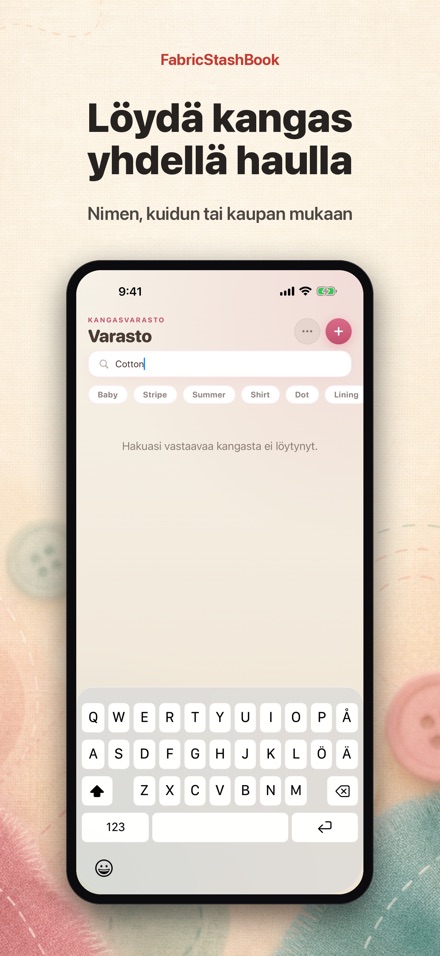 FabricStashBook: Kangasvarasto 5