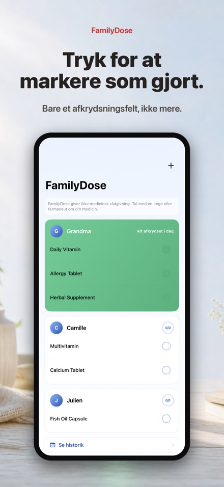 FamilyDose: Familietjekliste 2