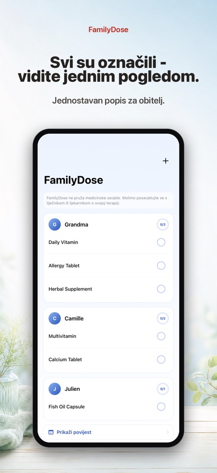 FamilyDose: Obiteljski Check