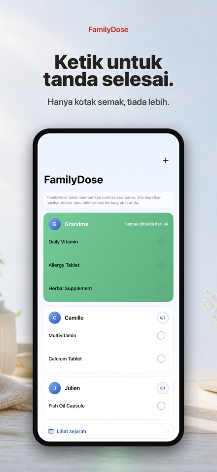 FamilyDose: Semak Ubat 2