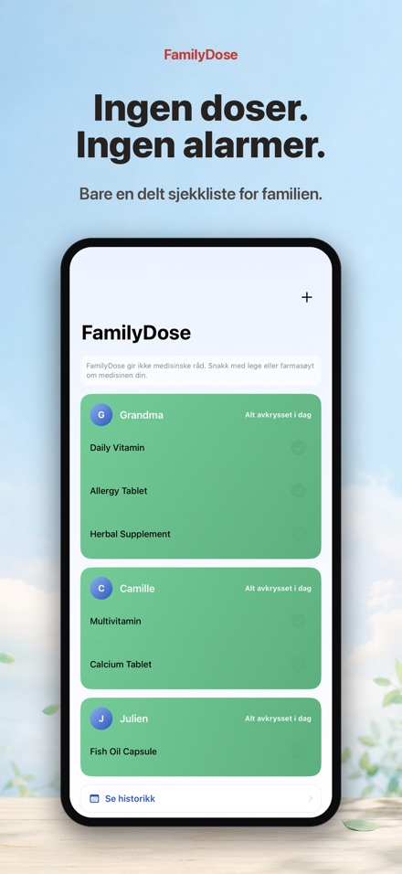 FamilyDose: Familiesjekkliste 9
