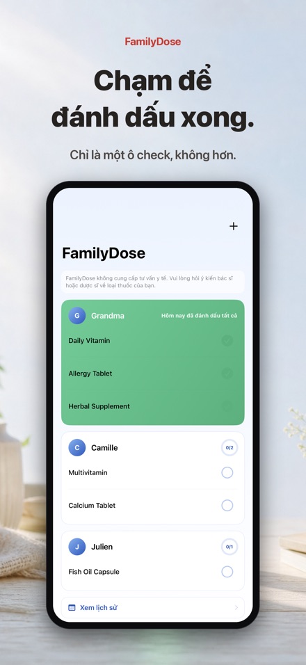 FamilyDose: Check-list 2