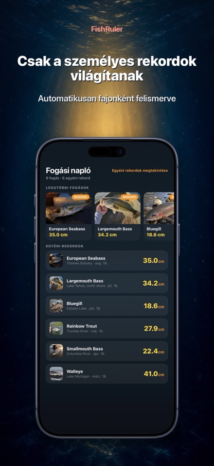 FishRuler: halmérés AR-ral 5