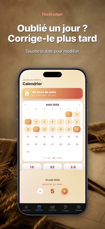 FlockLedger: Compteur d'Œufs 8