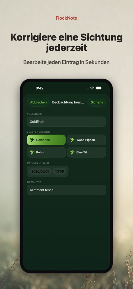 FlockNote: Vogelbeobachtung 7