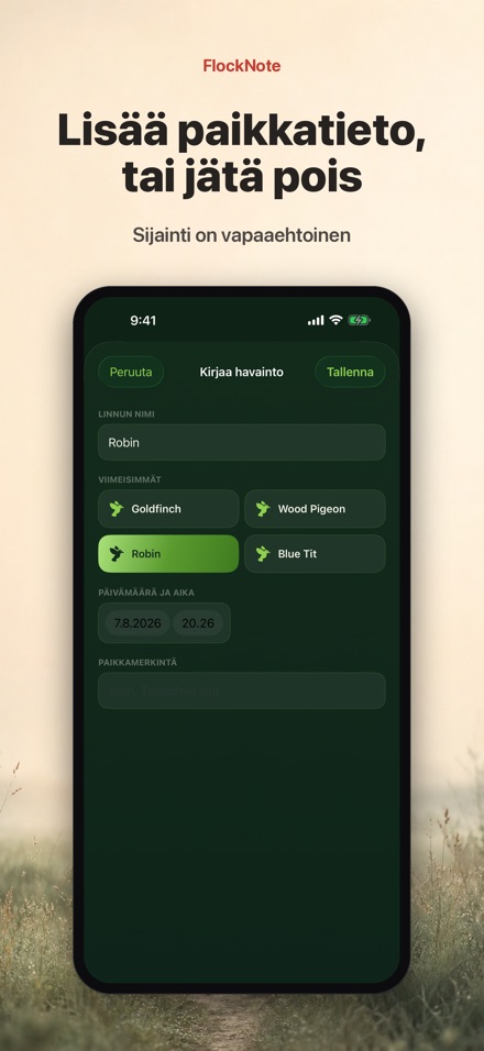 FlockNote: Lintuhavainnot 5