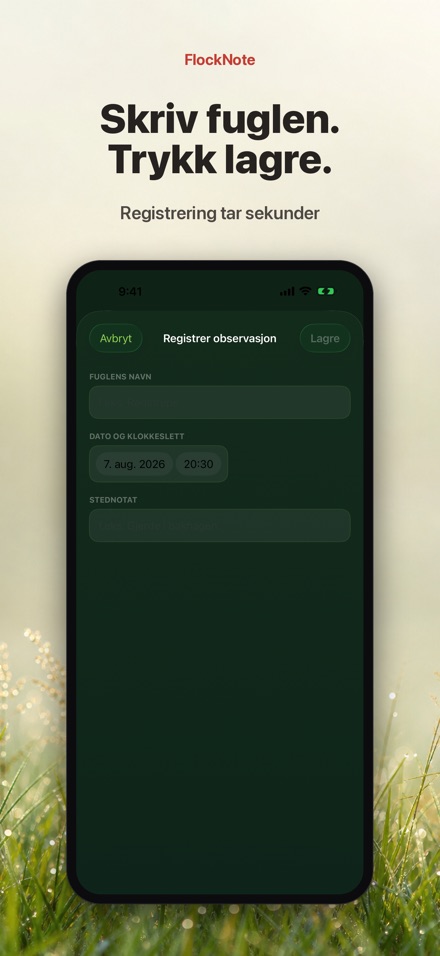 FlockNote: Fugleobservasjon 8