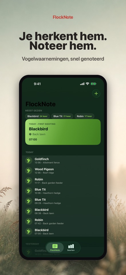 FlockNote: Vogelwaarnemingen