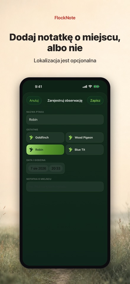 FlockNote: Dziennik Ptaków 5