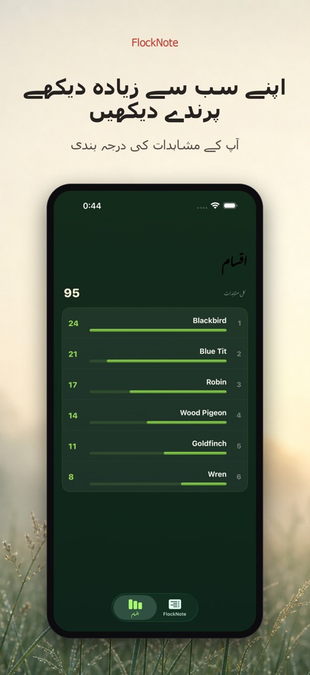FlockNote: پرندوں کی نظر لاگ 4