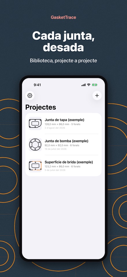 GasketTrace: patró de junta 9