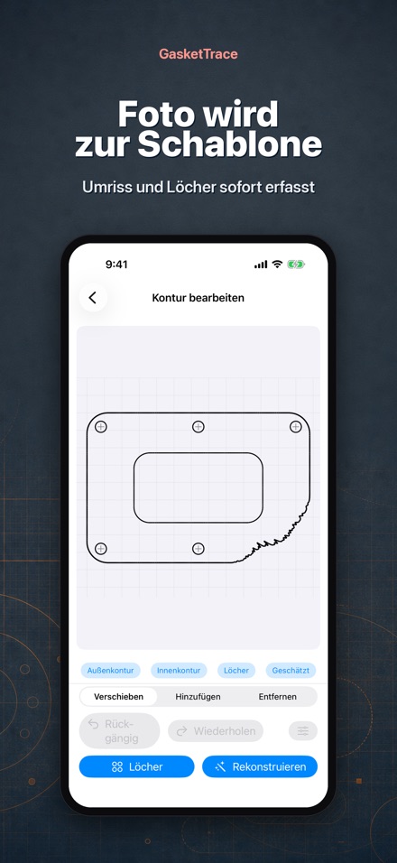 GasketTrace Dichtungsschablone