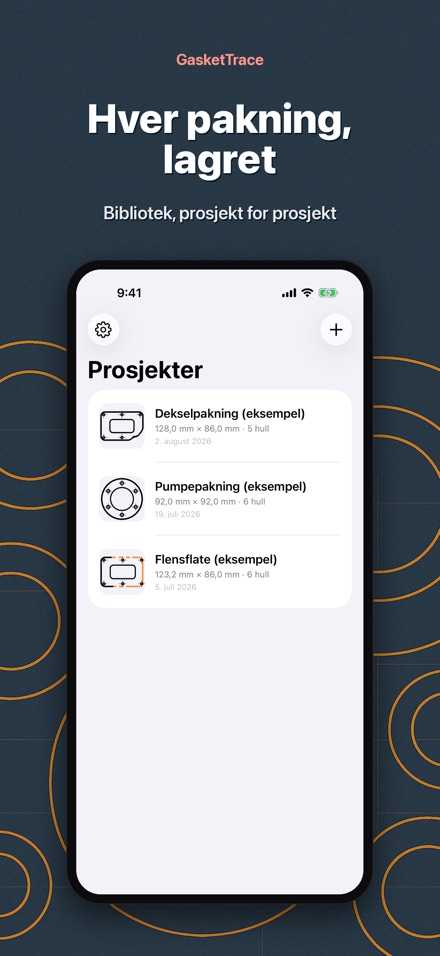 GasketTrace: pakningsmal 9