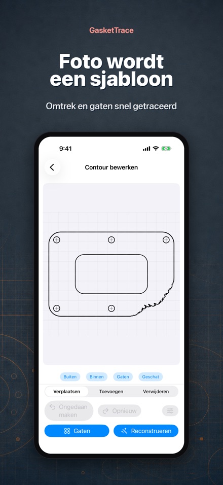 GasketTrace: pakkingsjabloon