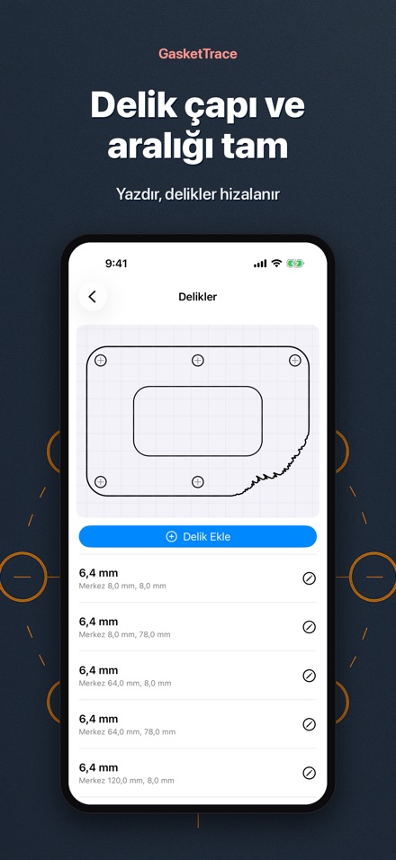 GasketTrace conta şablonu 4