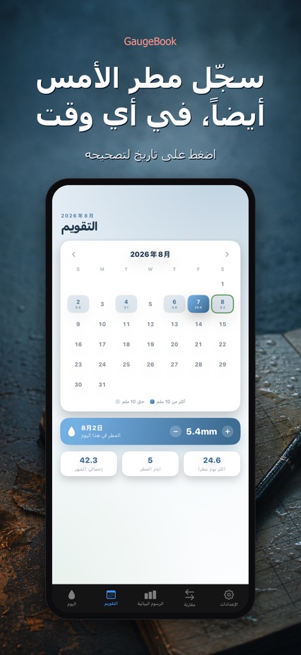 GaugeBook: يوميات المطر 7