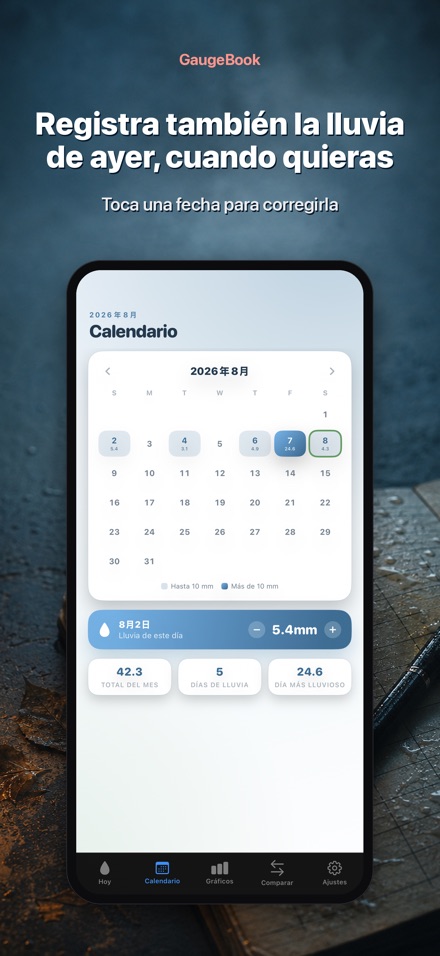 GaugeBook: Diario Pluviómetro 7