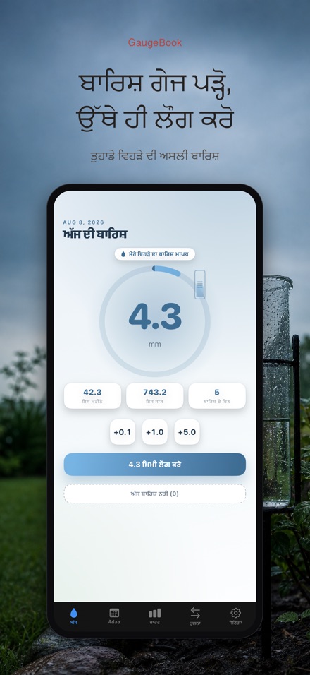 GaugeBook: ਮੀਂਹ ਡਾਇਰੀ
