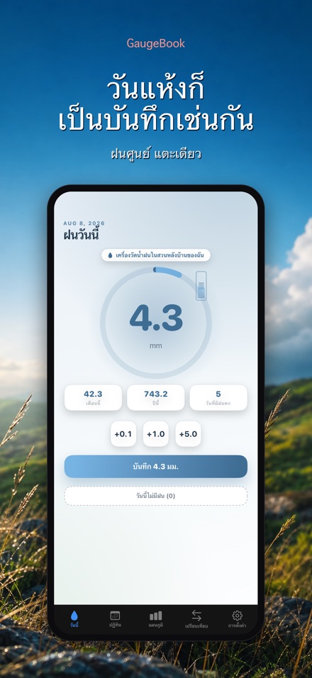 GaugeBook: ไดอารี่วัดฝน 8