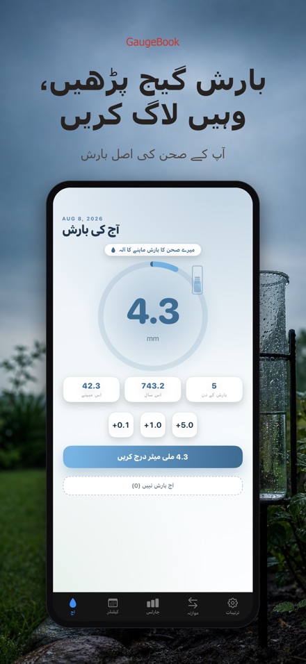 GaugeBook: بارش ڈائری