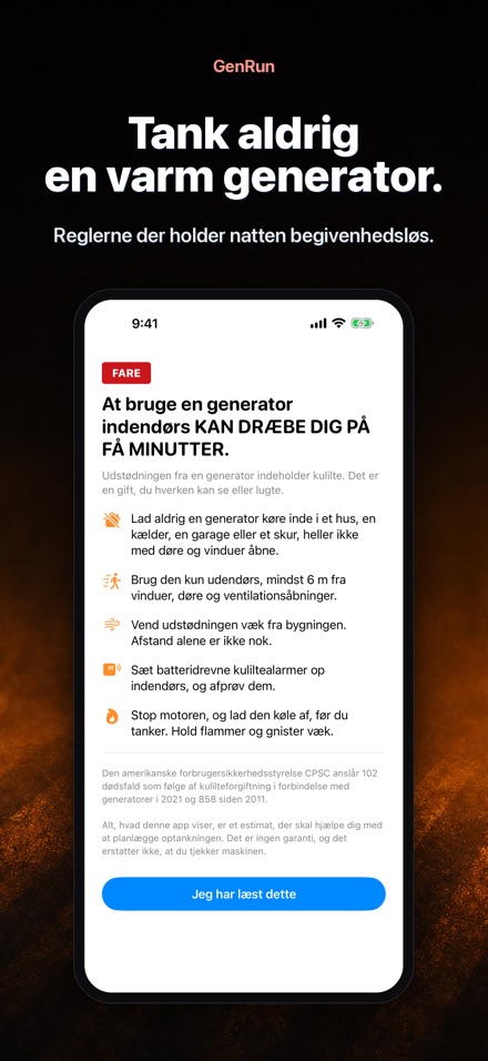 GenRun: generatorens driftstid 9