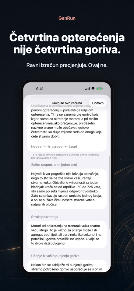 GenRun: vrijeme rada agregata 4