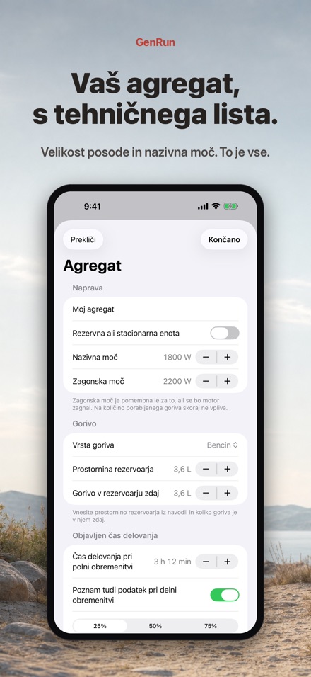GenRun: Delovanje agregata 5