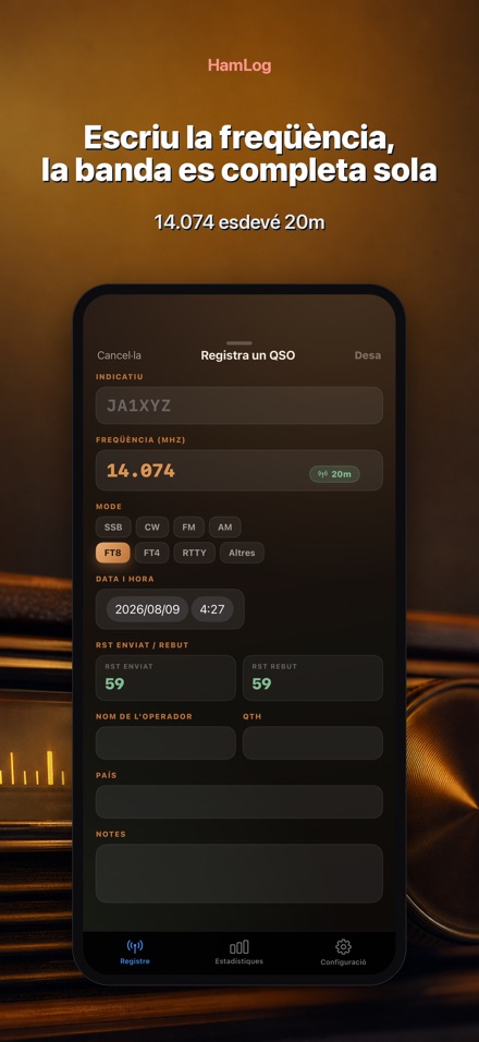 HamLog: Diari QSO Ràdio 2