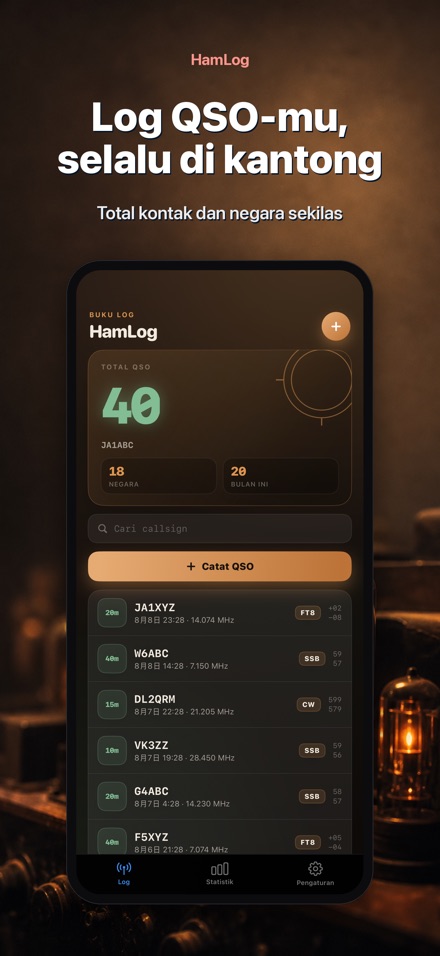 HamLog: Log QSO Radio Amatir