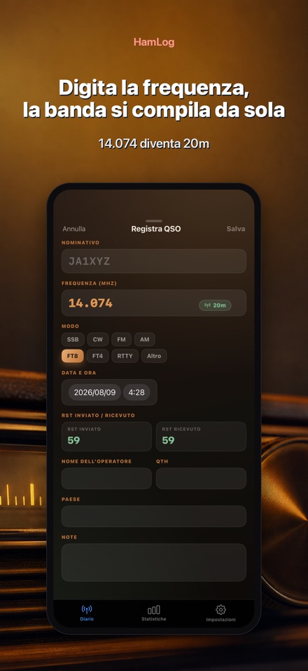 HamLog: Diario QSO Radio 2