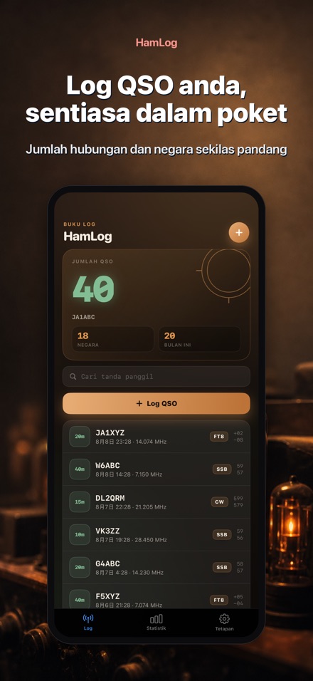 HamLog: Log QSO Radio Amatur