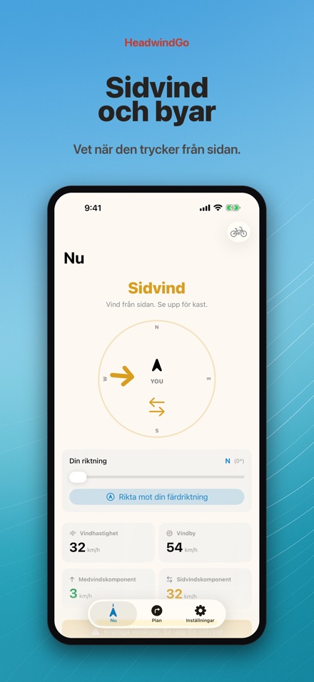 HeadwindGo: motvind för cykel 5