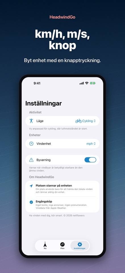HeadwindGo: motvind för cykel 7