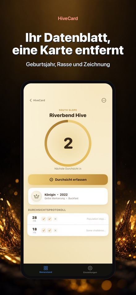 HiveCard: Bienen-Logbuch 8