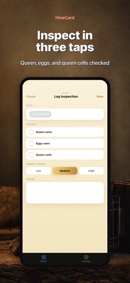 HiveCard: Beekeeping Log 3