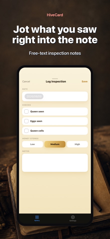 HiveCard: Beekeeping Log 4