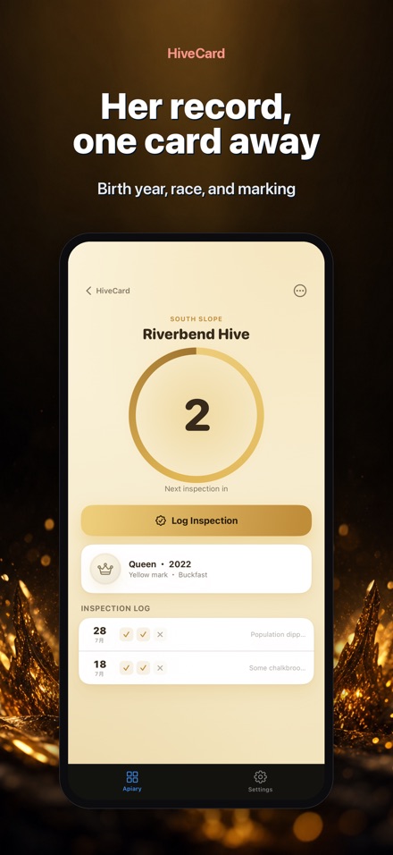 HiveCard: Beekeeping Log 8