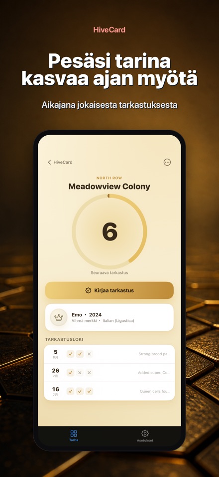 HiveCard: Mehiläispäiväkirja 5