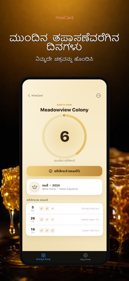 HiveCard: ಜೇನುಸಾಕಣೆ ಡೈರಿ 2
