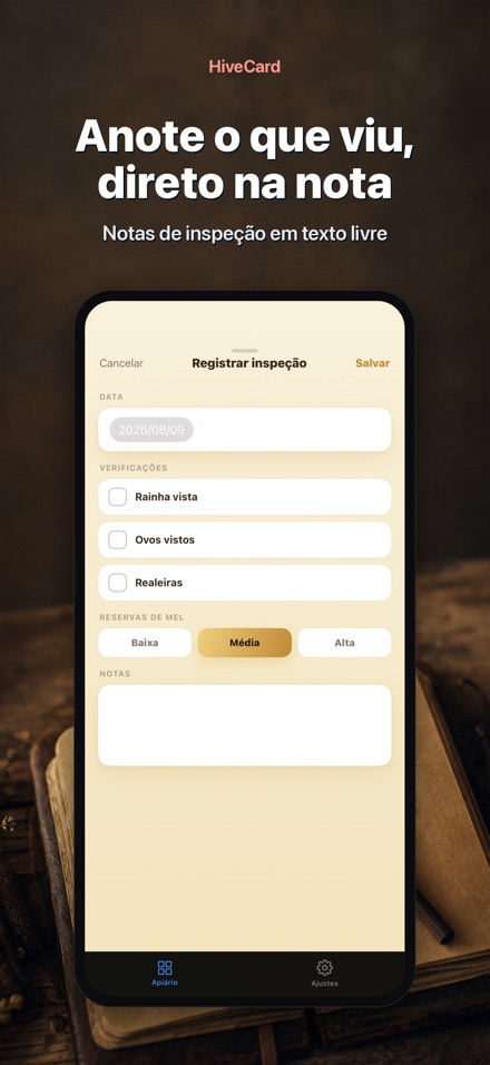 HiveCard: Diário Apícola 4