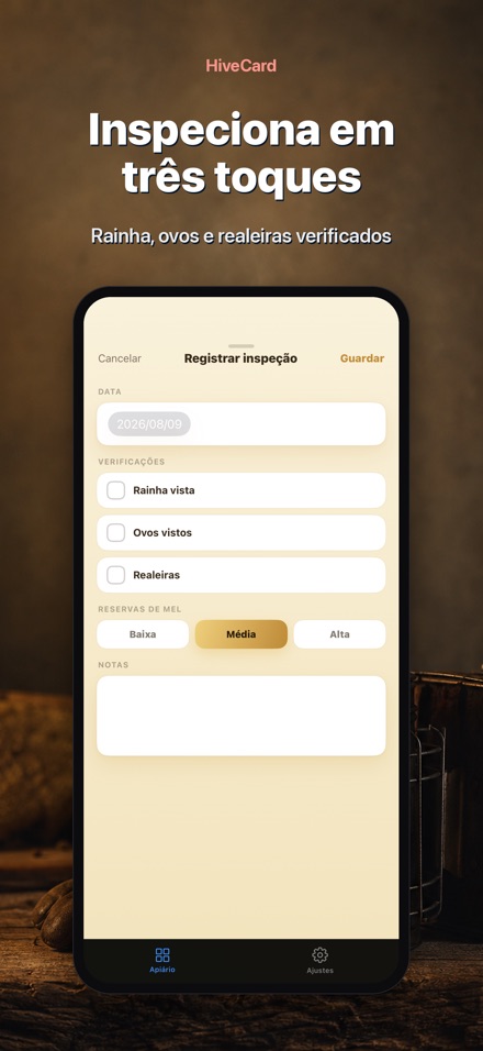 HiveCard: Diário Apícola 3